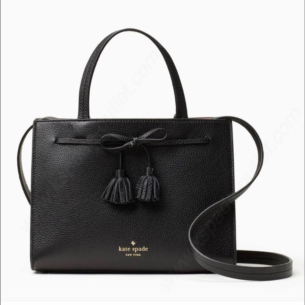Kate Spade Hayes Street Isobel 
Small Leather Satchel Black